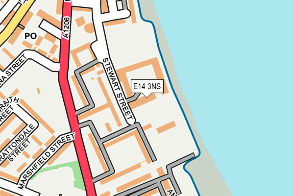 E14 3NS map - OS OpenMap – Local (Ordnance Survey)