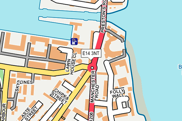 E14 3NT map - OS OpenMap – Local (Ordnance Survey)