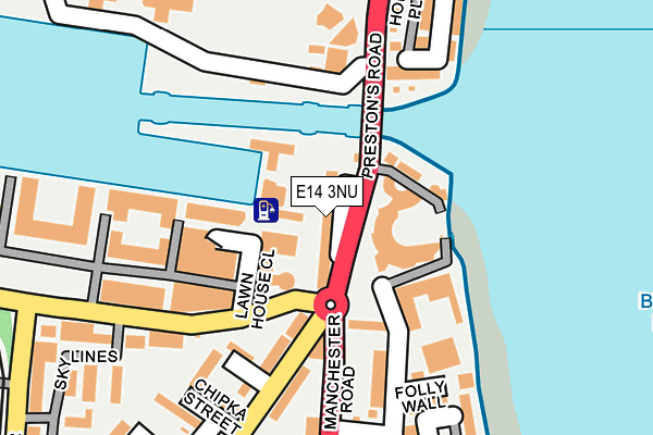 E14 3NU map - OS OpenMap – Local (Ordnance Survey)