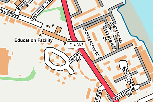 E14 3NZ map - OS OpenMap – Local (Ordnance Survey)
