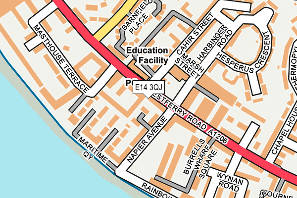 E14 3QJ map - OS OpenMap – Local (Ordnance Survey)