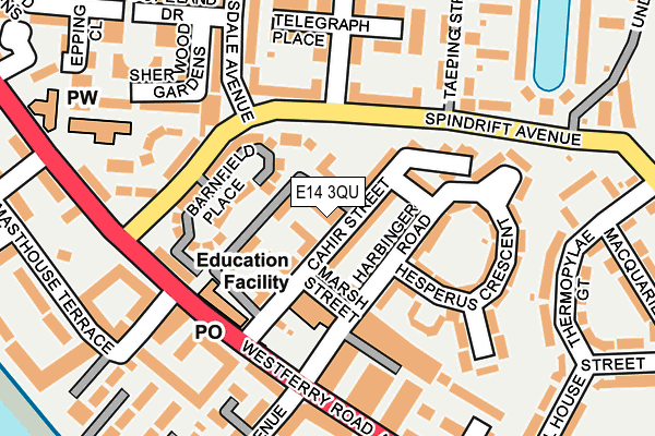 E14 3QU map - OS OpenMap – Local (Ordnance Survey)