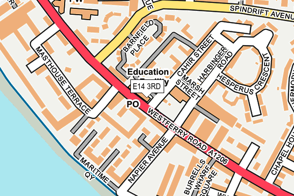 E14 3RD map - OS OpenMap – Local (Ordnance Survey)