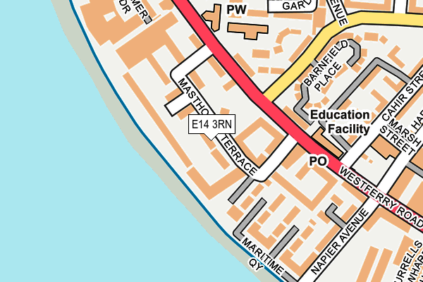 E14 3RN map - OS OpenMap – Local (Ordnance Survey)