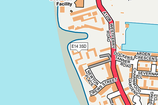 E14 3SD map - OS OpenMap – Local (Ordnance Survey)