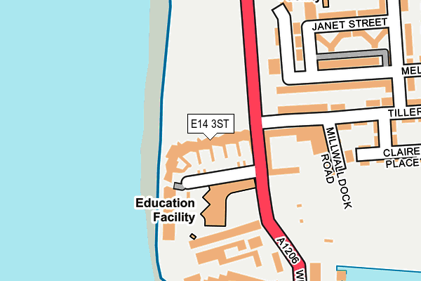 E14 3ST map - OS OpenMap – Local (Ordnance Survey)