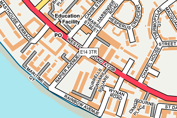 E14 3TR map - OS OpenMap – Local (Ordnance Survey)
