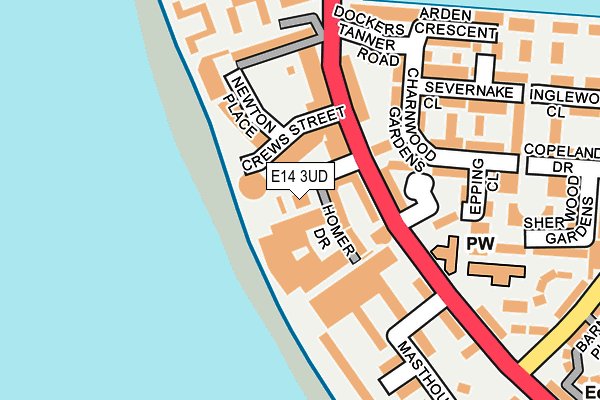 E14 3UD map - OS OpenMap – Local (Ordnance Survey)