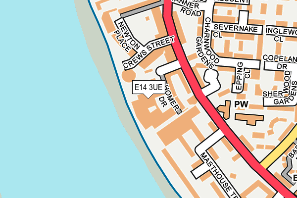 E14 3UE map - OS OpenMap – Local (Ordnance Survey)