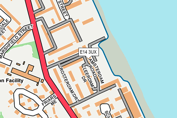 E14 3UX map - OS OpenMap – Local (Ordnance Survey)