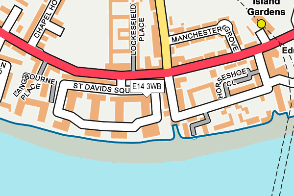 E14 3WB map - OS OpenMap – Local (Ordnance Survey)