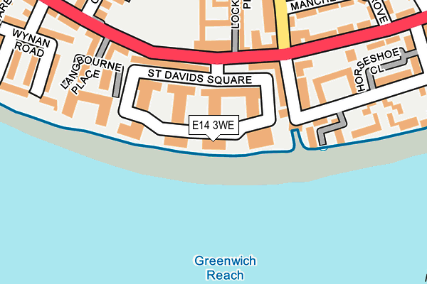 E14 3WE map - OS OpenMap – Local (Ordnance Survey)