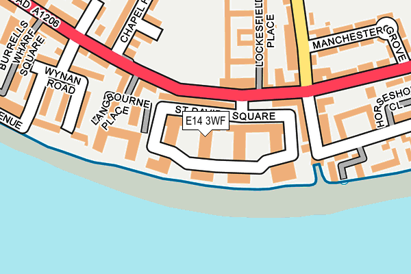 E14 3WF map - OS OpenMap – Local (Ordnance Survey)