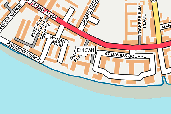 E14 3WN map - OS OpenMap – Local (Ordnance Survey)