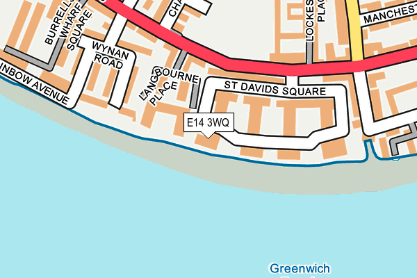 E14 3WQ map - OS OpenMap – Local (Ordnance Survey)