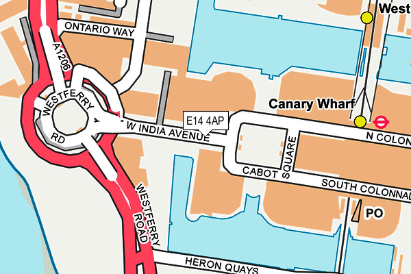 E14 4AP map - OS OpenMap – Local (Ordnance Survey)