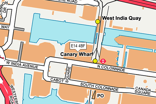 E14 4BF map - OS OpenMap – Local (Ordnance Survey)