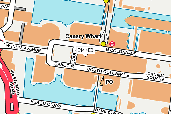 E14 4EB map - OS OpenMap – Local (Ordnance Survey)