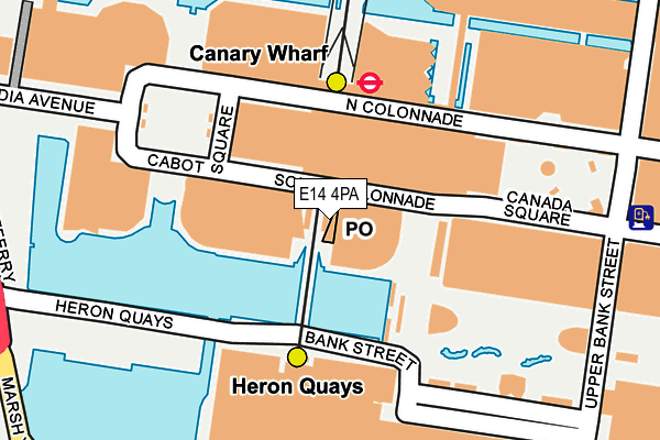 E14 4PA map - OS OpenMap – Local (Ordnance Survey)