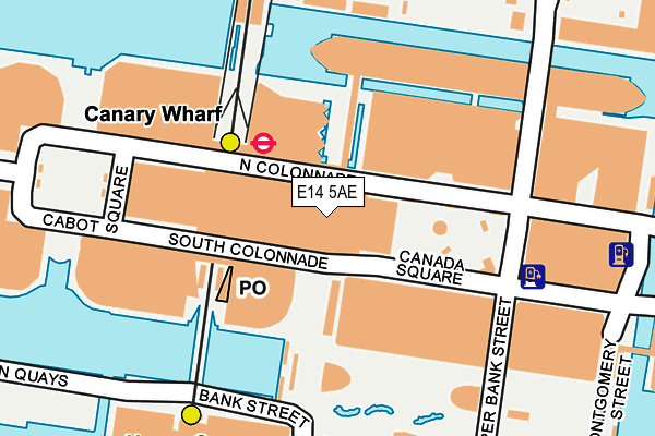 E14 5AE map - OS OpenMap – Local (Ordnance Survey)