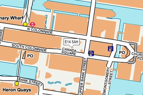 E14 5AH map - OS OpenMap – Local (Ordnance Survey)