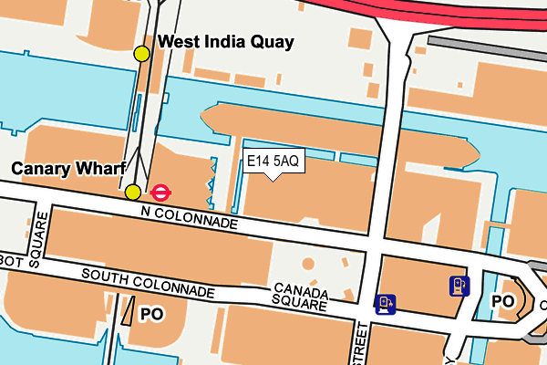 E14 5AQ map - OS OpenMap – Local (Ordnance Survey)