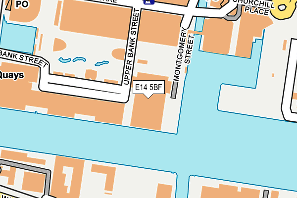 E14 5BF map - OS OpenMap – Local (Ordnance Survey)