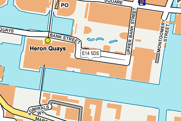 E14 5DS map - OS OpenMap – Local (Ordnance Survey)