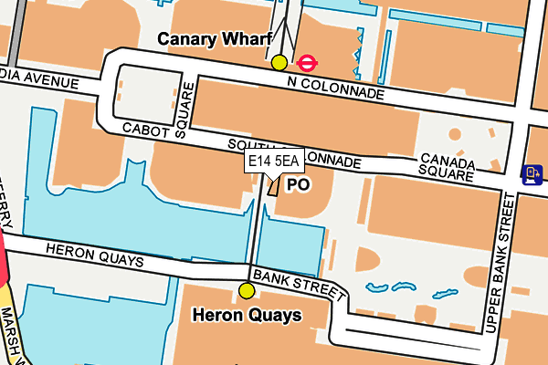 E14 5EA map - OS OpenMap – Local (Ordnance Survey)