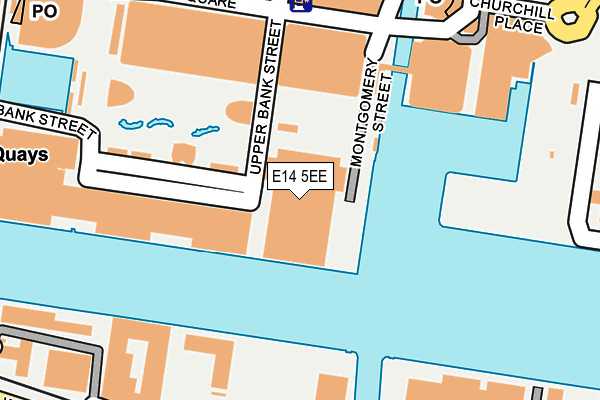 E14 5EE map - OS OpenMap – Local (Ordnance Survey)