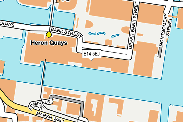 E14 5EJ map - OS OpenMap – Local (Ordnance Survey)