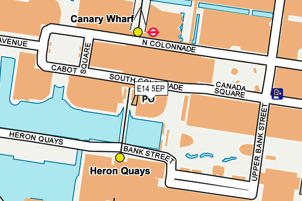 E14 5EP map - OS OpenMap – Local (Ordnance Survey)