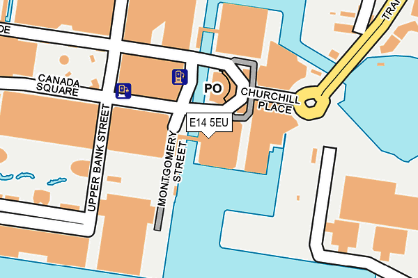 E14 5EU map - OS OpenMap – Local (Ordnance Survey)