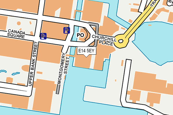 E14 5EY map - OS OpenMap – Local (Ordnance Survey)