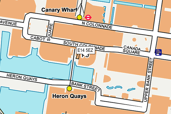 E14 5EZ map - OS OpenMap – Local (Ordnance Survey)