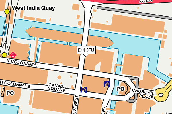 E14 5FU map - OS OpenMap – Local (Ordnance Survey)