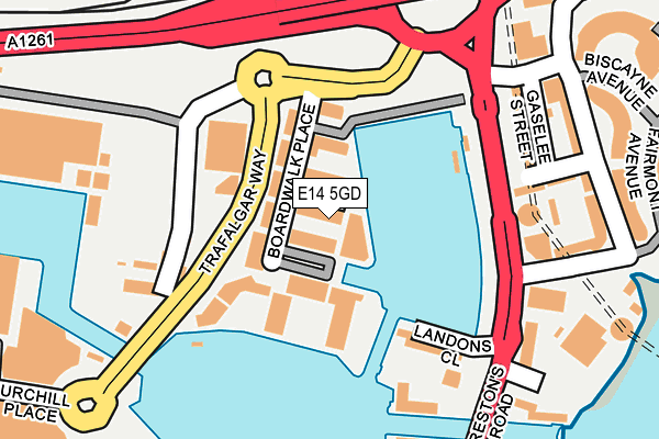 E14 5GD map - OS OpenMap – Local (Ordnance Survey)