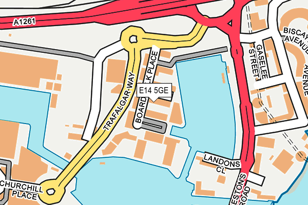 E14 5GE map - OS OpenMap – Local (Ordnance Survey)