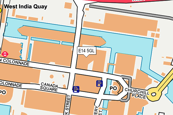 E14 5GL map - OS OpenMap – Local (Ordnance Survey)