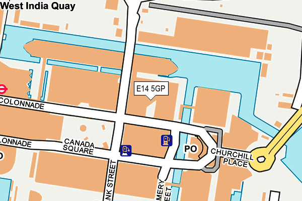 E14 5GP map - OS OpenMap – Local (Ordnance Survey)