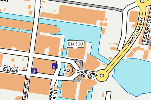 E14 5GU map - OS OpenMap – Local (Ordnance Survey)