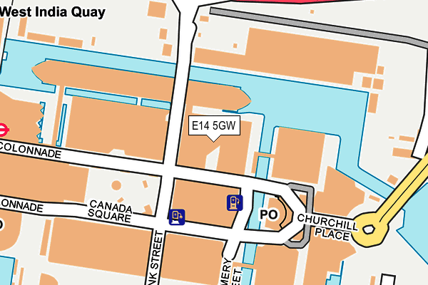 E14 5GW map - OS OpenMap – Local (Ordnance Survey)