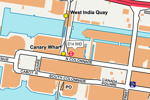 E14 5HD map - OS OpenMap – Local (Ordnance Survey)