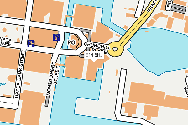 E14 5HJ map - OS OpenMap – Local (Ordnance Survey)