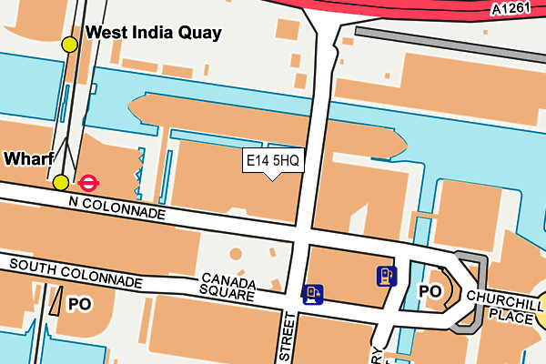 E14 5HQ map - OS OpenMap – Local (Ordnance Survey)