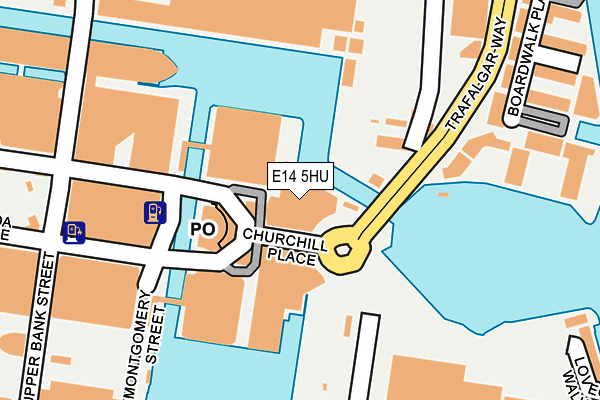 E14 5HU map - OS OpenMap – Local (Ordnance Survey)