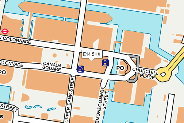 E14 5HX map - OS OpenMap – Local (Ordnance Survey)