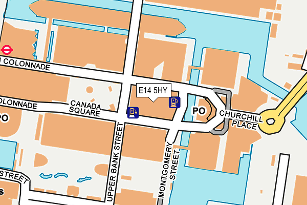 E14 5HY map - OS OpenMap – Local (Ordnance Survey)