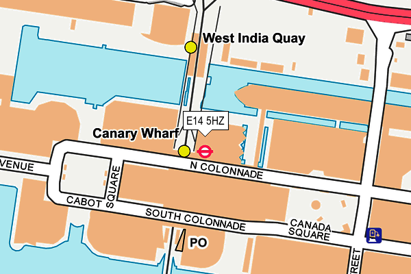 E14 5HZ map - OS OpenMap – Local (Ordnance Survey)