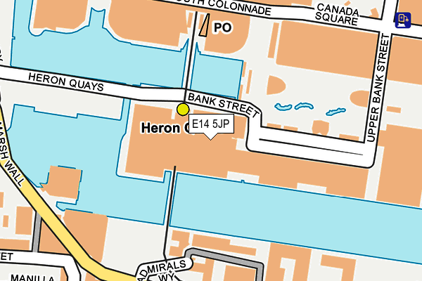 E14 5JP map - OS OpenMap – Local (Ordnance Survey)